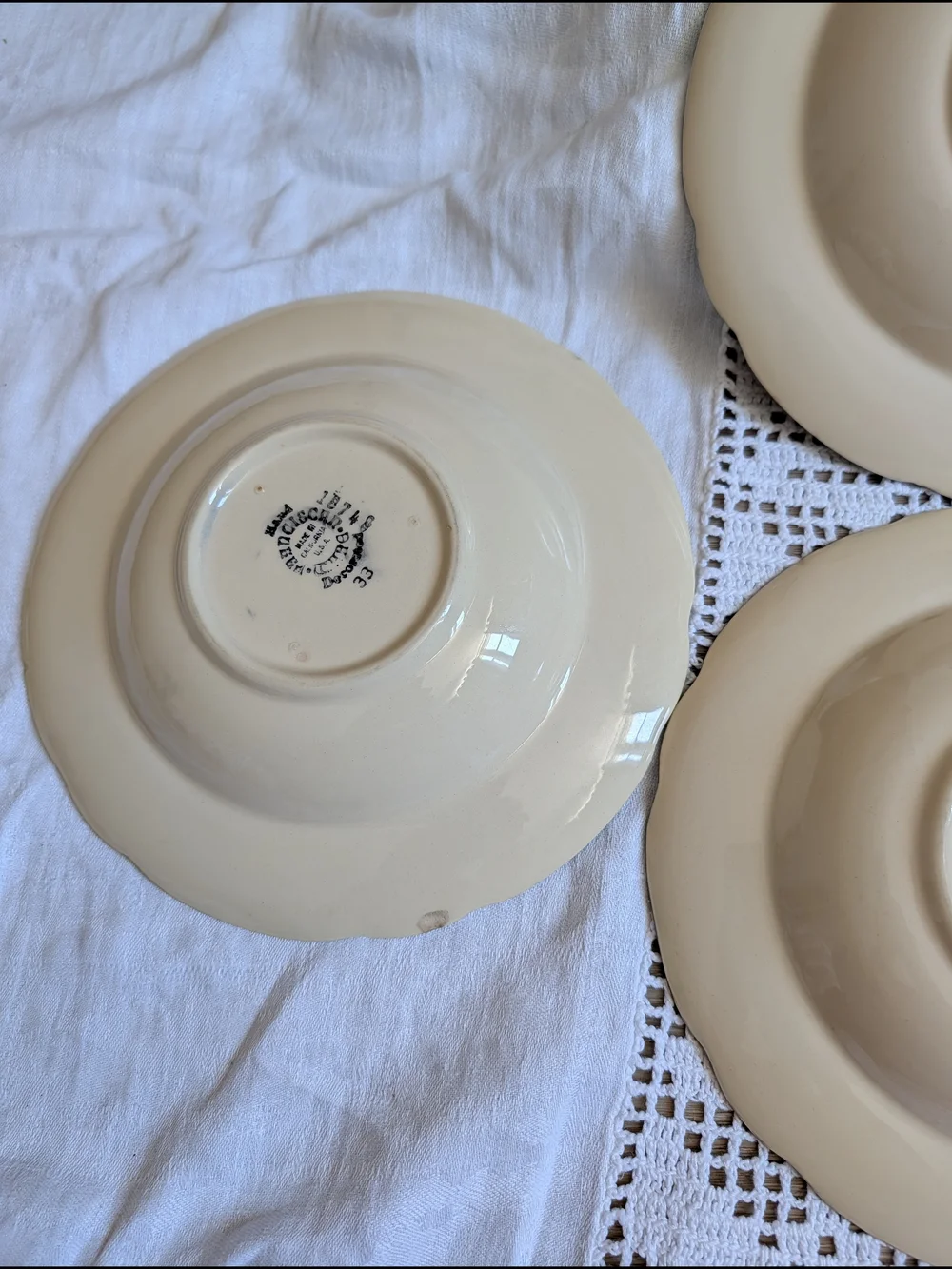 Fransican Earthenware Desert Rose Soup Bowls